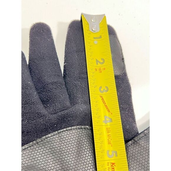 Quechua Men’s Fleece Faux Leather Trim Black Gloves Lined One Size See Notes - Picture 3 of 12